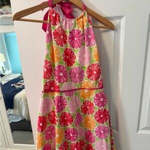 Lilly Pulitzer Vibrant Floral Midi Dress - Pink, Orange, Green